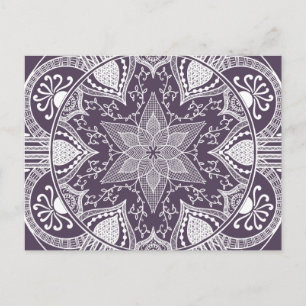 Plum Mandala Postkarte