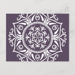 Plum Mandala Postkarte