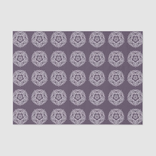 Plum Mandala Seidenpapier (Vorderseite)