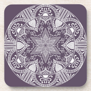 Plum Mandala Untersetzer