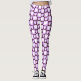 Plum Mauve Celestial Hearts Valentine Gift Leggings