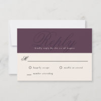 Plum Modern Elegant Minimal Monogram UAWG