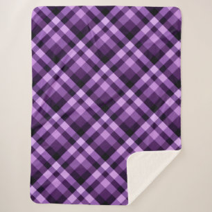Plum moderne violet Plaid Grande couverture Sherpa