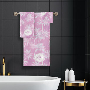 Plum Motif de silhouette de palmier hawaïen ID1093