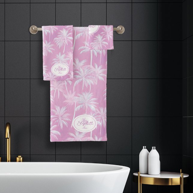 Plum Motif de silhouette de palmier hawaïen ID1093 (Créateur téléchargé)