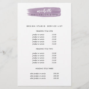 Plum Nail Polnischer Brush Salon Preise & Dienstle Flyer