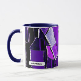 Plum Noir Glitch Glam Metallic Texture Tasse