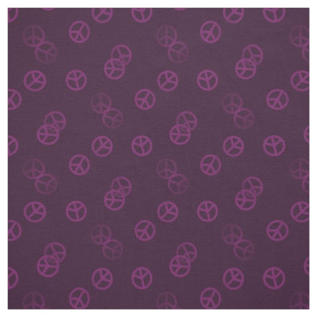 Plum Peace Sign Stoff (Muster)