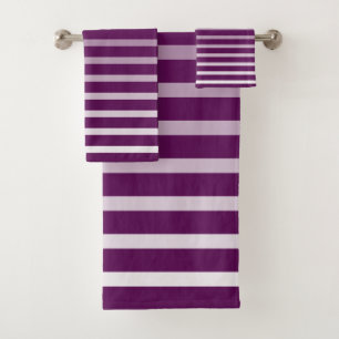 Plum Perfection - Élégante Plum Stripes Serviette 