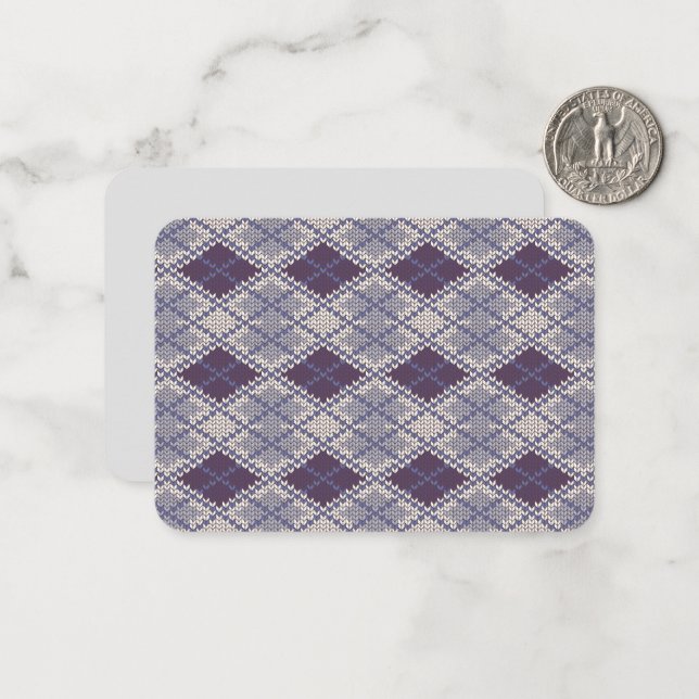 PLUM-RAUTE-STRICK 3.5x2.5 Flachkarte/Horizontal Mitteilungskarte (Vorderseite/Rückseite Beispiel)