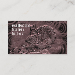 Plum Rose Floral Art Carte de visite