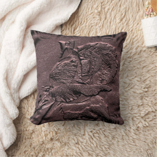 Plum Rosenknospe Floral Art Kissen