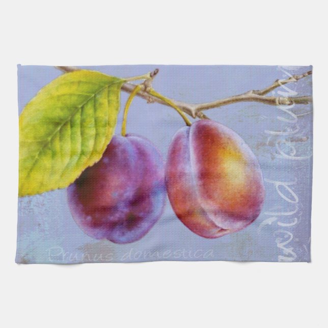 Plum sauvage - Prunus domestica serviette de cuisi (Horizontal)
