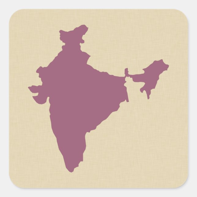 Plum Spice Moods Indien Quadratischer Aufkleber (Vorderseite)