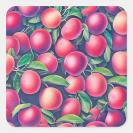 Plum Square Sticker