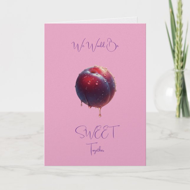 Plum Sweet Valentines Karte (Vorderseite)
