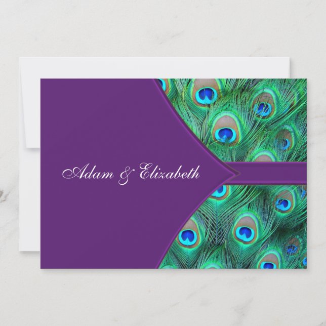 Plum violet Faire-part de mariage (Devant)