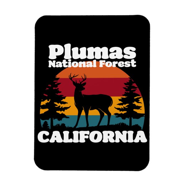 Plumas National Forest California Magnet (Vertikal)
