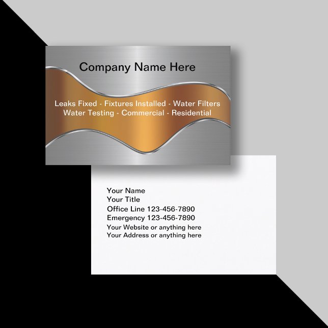 Plumber Business Cards Visitenkarte (Von Creator hochgeladen)