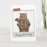 Plumber Cat Funny Birthday Card Karte<br><div class="desc">Mit diesem skurrilen und lustigen Katzendesign den Geburtstag eines jeden Katzenliebhabers stärken!</div>