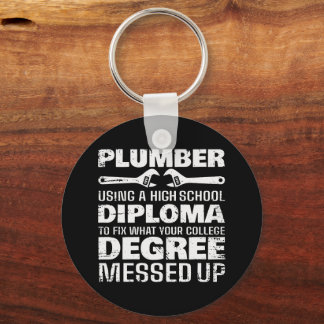Plumber Diploma Grad ausgehändigt Schlüsselanhänger