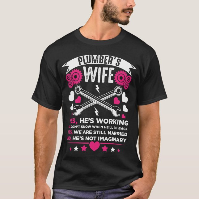 Plumber Ehefrau Girlfriend Husband Wedding T-Shirt (Vorderseite)