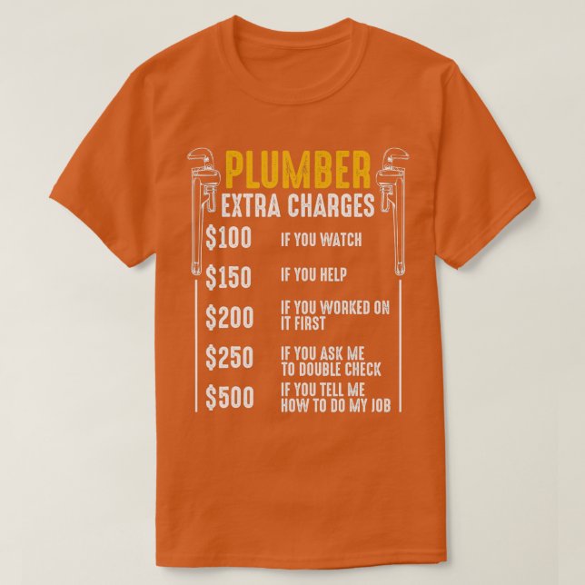 Plumber Extra Ladungen Rohrleitung Hobbyis Cr T-Shirt (Design vorne)