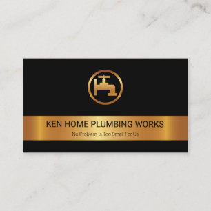 Plumber für das Plumber-Logo des Goldenen Streifen Visitenkarte