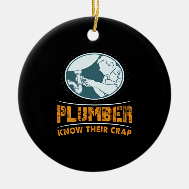 Plumber Plumbing Keramik Ornament (Vorne)