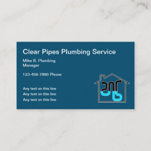 Plumber Services Einmalige Vorlage für Visitenkar Visitenkarte
