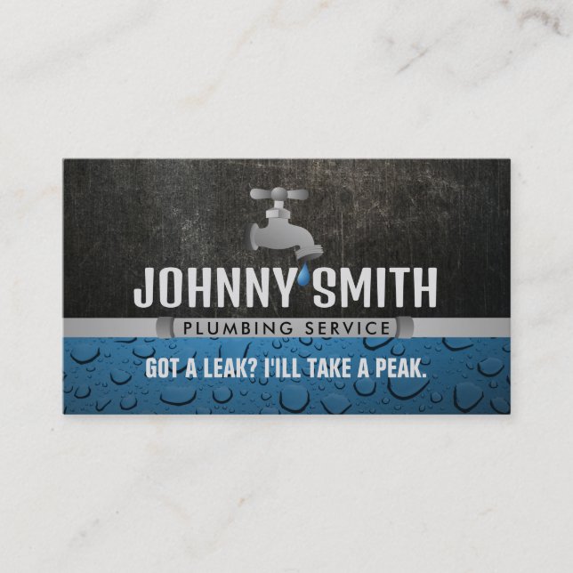 Plumber Slogans Business Cards Visitenkarte (Vorderseite)