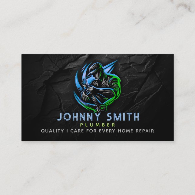 Plumber Slogans Business Cards Visitenkarte (Vorderseite)
