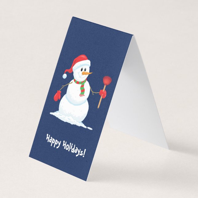 Plumber Snowman Folder Card (Vorderseite)