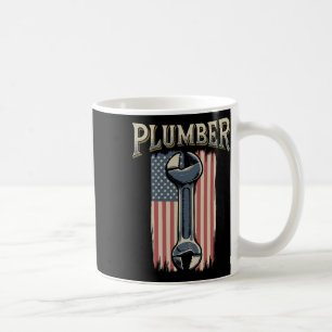 Plumber USA Flag 4. Juli Plumbing Patriotic Pl Kaffeetasse