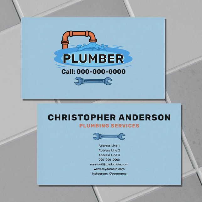 Plumber Visitenkarte (Plumber Business Card)