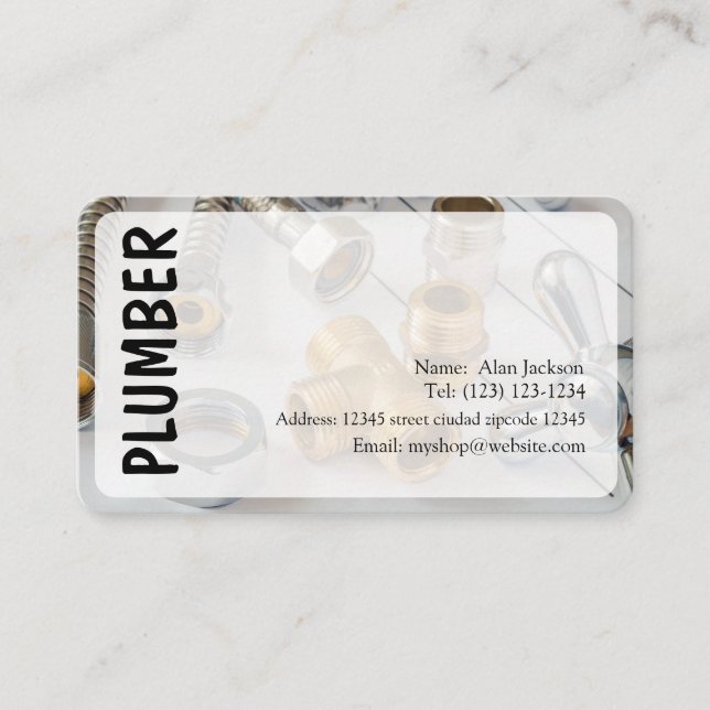 PLUMBER-Visitenkarte bearbeitet Visitenkarte (Vorderseite)