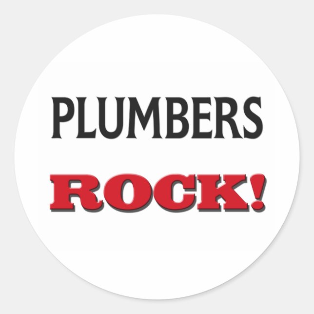 Plumbers Rock Runder Aufkleber (Vorderseite)