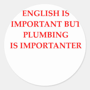 PLUMBING RUNDER AUFKLEBER