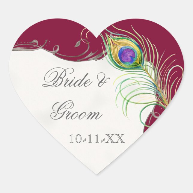Plume de paon en perles - Stickers de phoques Mari (Devant)