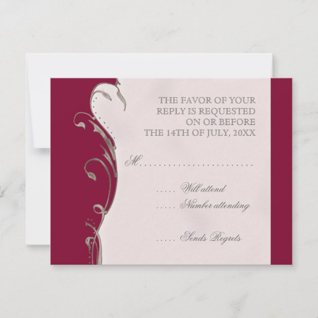 Plume de paon en torrents - Faire-part de mariage (Devant)