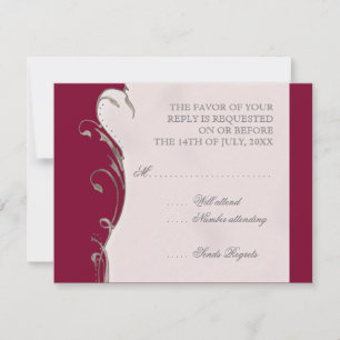 Plume de paon en torrents - Faire-part de mariage