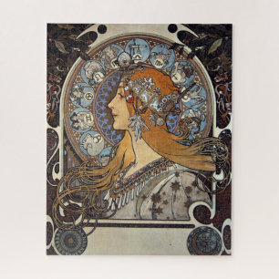 Plume Zodiac Woman von Alphonse Mucha - Jugendstil