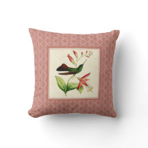 Plumeleteer Kolibri-Damast-Kissen