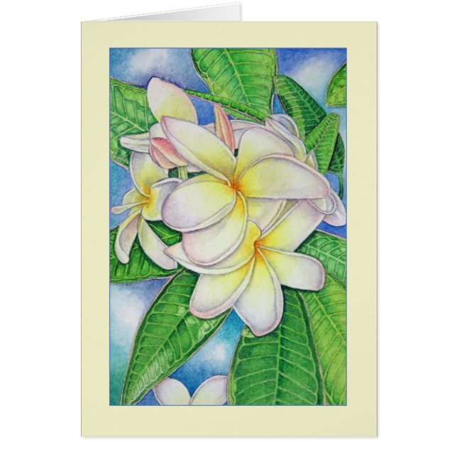 Plumeria-Aquarell (Vorne)