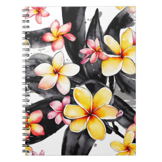 Plumeria - Aquarellblumen Notizblock