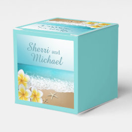 Plumeria Beach Tropical Island Wedding Geschenkschachtel