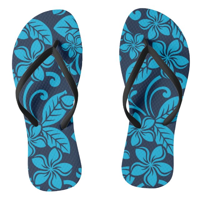 PLUMERIA (Blau x 2) Flip Flops (Fußbett)