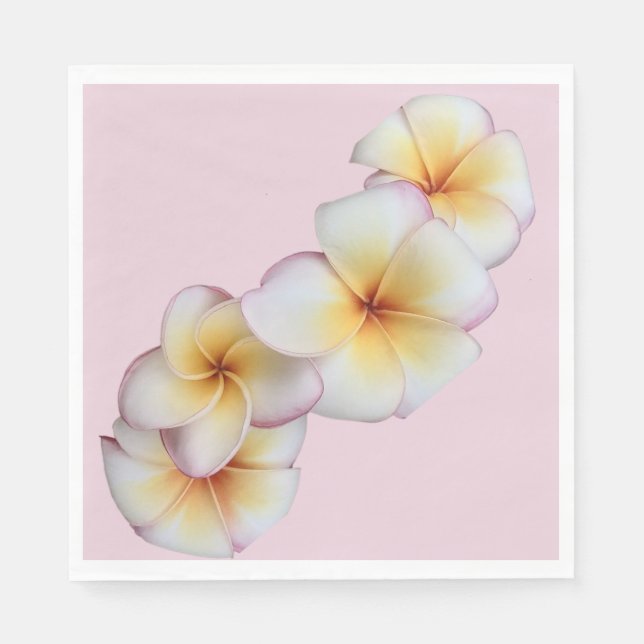Plumeria Blooms Serviette (Vorderseite)