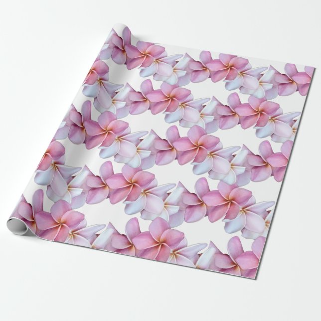 Plumeria blüht in Rosa Geschenkpapier (Ungerollt)