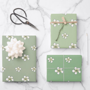 Plumeria-Blume Geschenkpapier Set